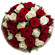 bouquet of red and white roses. Moscow