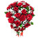 red roses bouquet with babys breath. Moscow