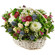 basket of chrysanthemums and roses. Moscow