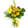 Yellow bouquet of roses and chrysanthemum. Moscow