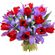 bouquet of tulips and irises. Moscow
